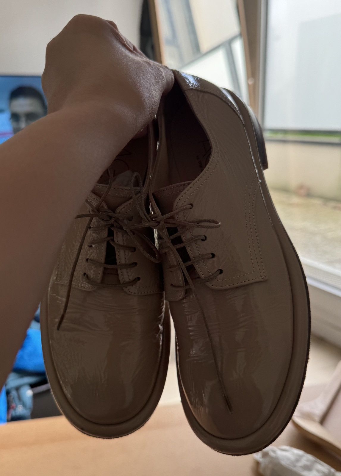 Other ADL Textured Leather Derby Shoes – Beige/Taupe – Size EU 36 Size US 5 / IT 35 - 2 Thumbnail