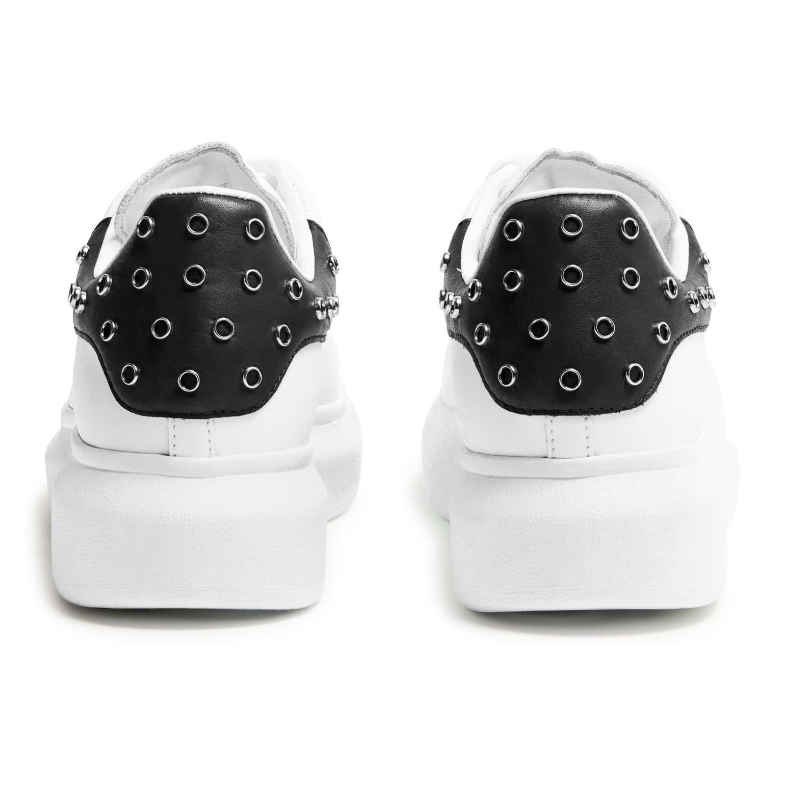 Alexander McQueen ALEXANDER MCQUEEN White/Black Studded Sneakers New & Authent Size US 10 / IT 40 - 3 Thumbnail