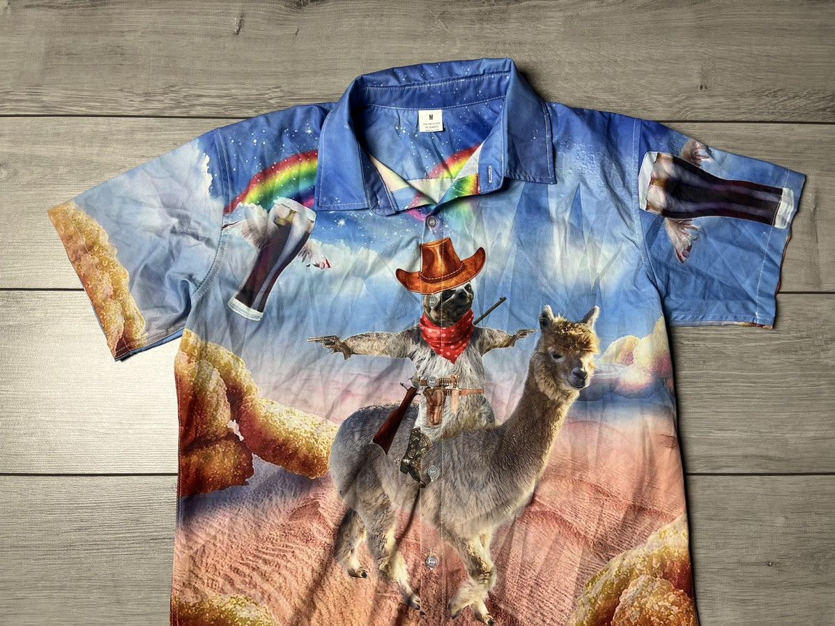 Other Hawaii shirt sloth on llama shirt humor size Medium Size US M / EU 48-50 / 2 - 3 Thumbnail