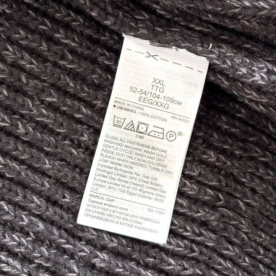 Gap Gap Fisherman Cardigan Cable Knit Shawl Collar Men 2XL Marl Black NWT Grandpa Button Pockets Classic Knit Sweater Bagand? Size US XXL / EU 58 / 5 - 6 Thumbnail