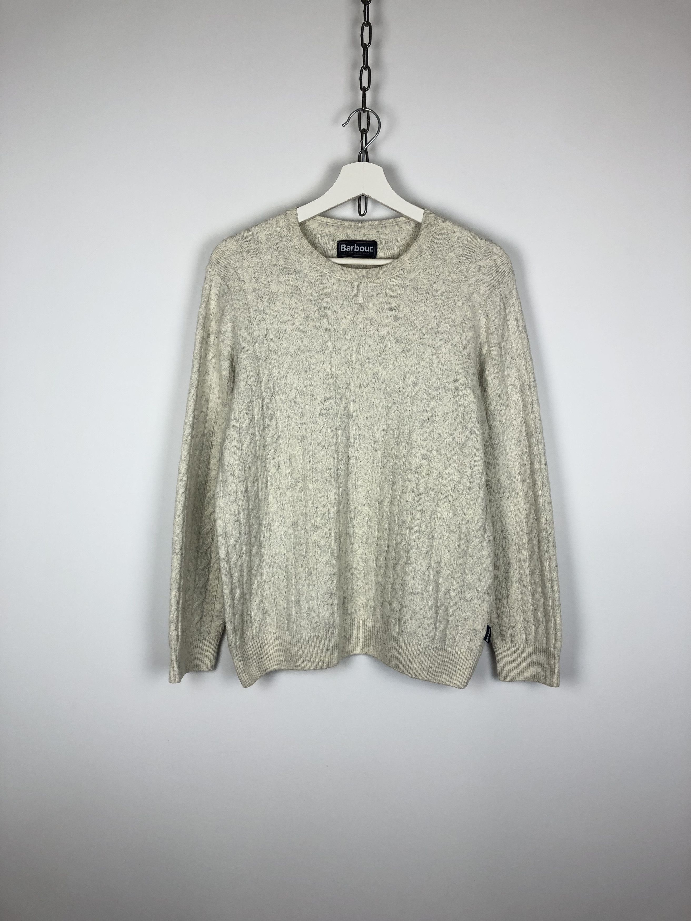 Barbour Barbour Knit Wool Sweater Pullover Crewneck Cream size L Size L / US 10 / IT 46 - 1 Thumbnail