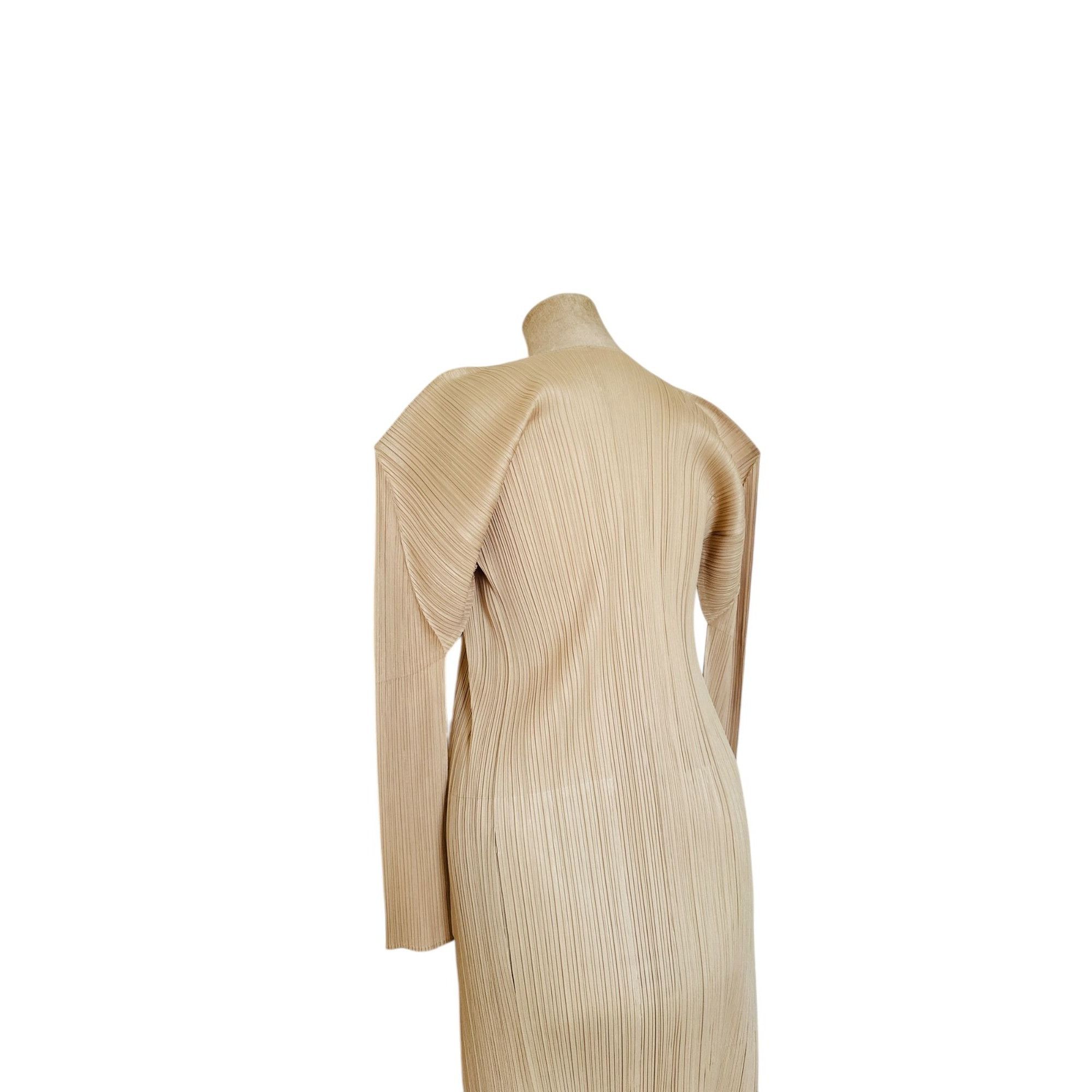 Issey Miyake Beige Pleats please coat Size S / US 4 / IT 40 - 3 Thumbnail