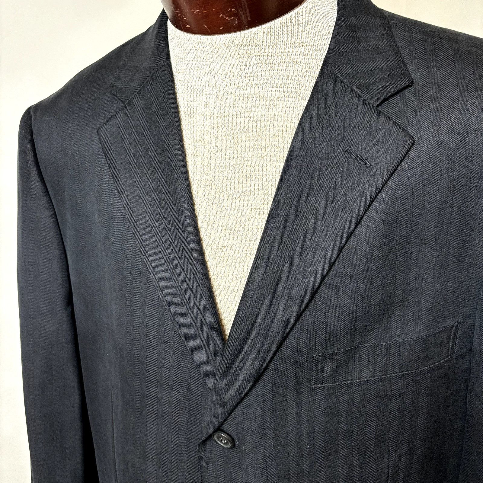 Nordstrom Island Pacific John Nordstrom 44L Navy Sport Coat Blazer Pur Size 44L - 2 Thumbnail