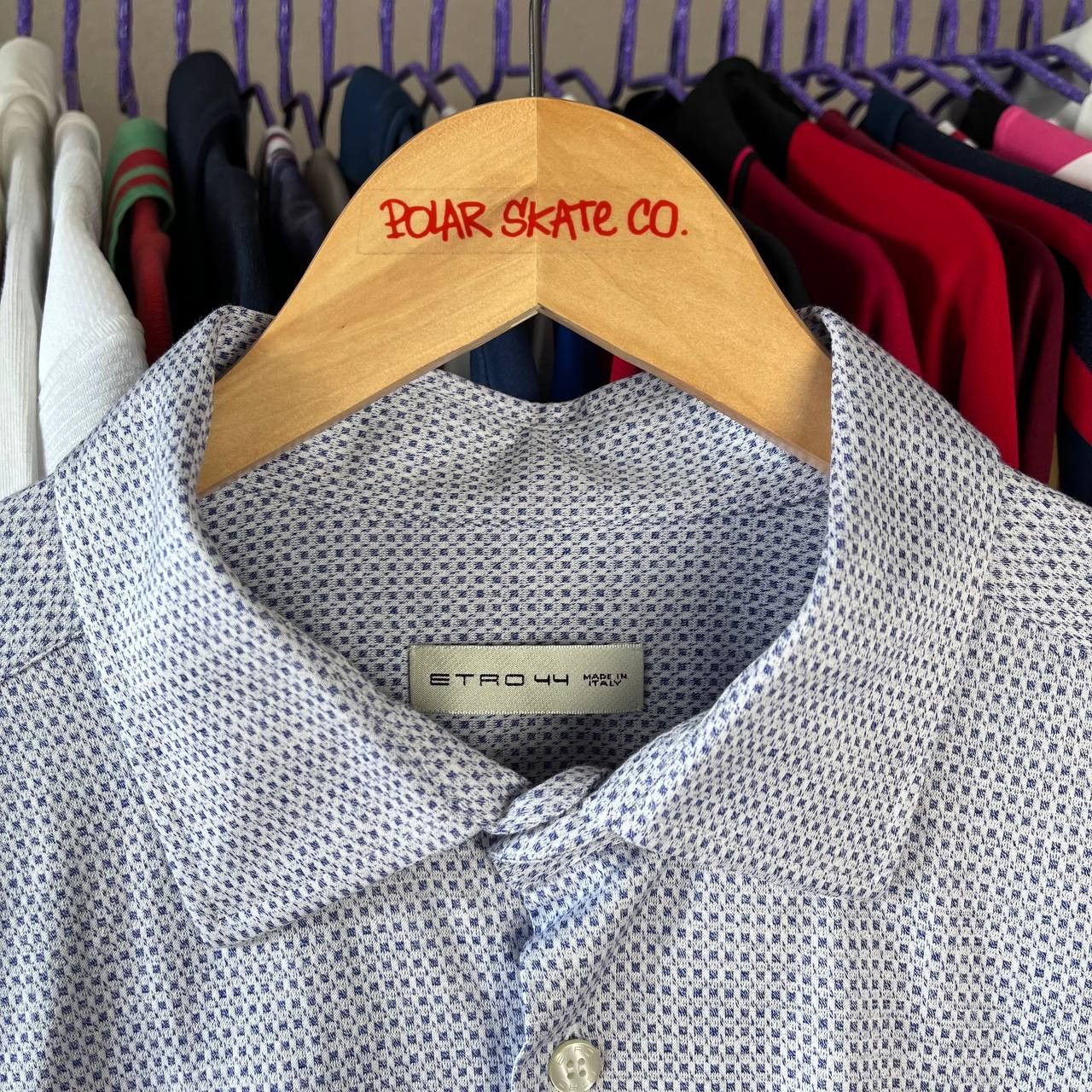Etro Etro Casual Blue Button-Up Shirt Pegaso Made in Italy Milano Size US XXL / EU 58 / 5 - 6 Thumbnail