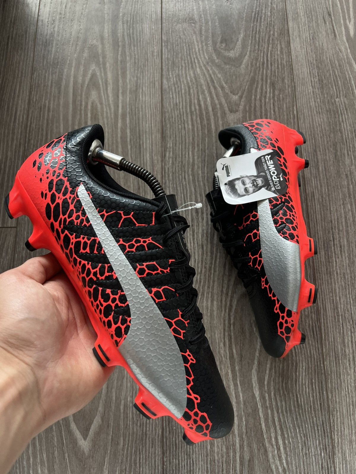 Puma Puma EvoPower 4 X Oliver Giroud Black/Red New Football Boots Size US 10.5 / EU 43-44 - 21 Thumbnail