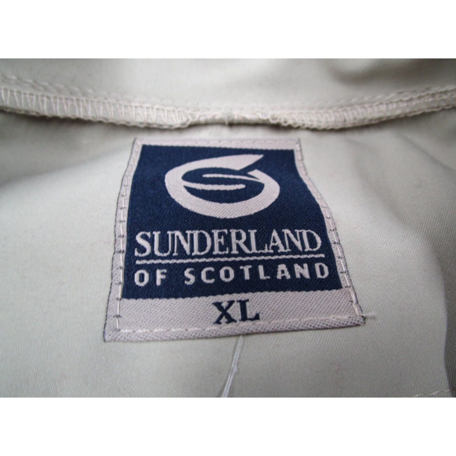 Vintage Sunderland of Scotland Jacket Mens XL Beige Short Sleeve Snap Front Wood Land Hills Golf Size US 36 / EU 52 - 2 Thumbnail