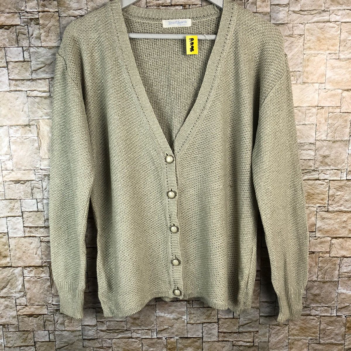 Japanese Brand Inputt Superfee Cream Cardigan Knitwear #A1198 Size US M / EU 48-50 / 2 - 3 Thumbnail