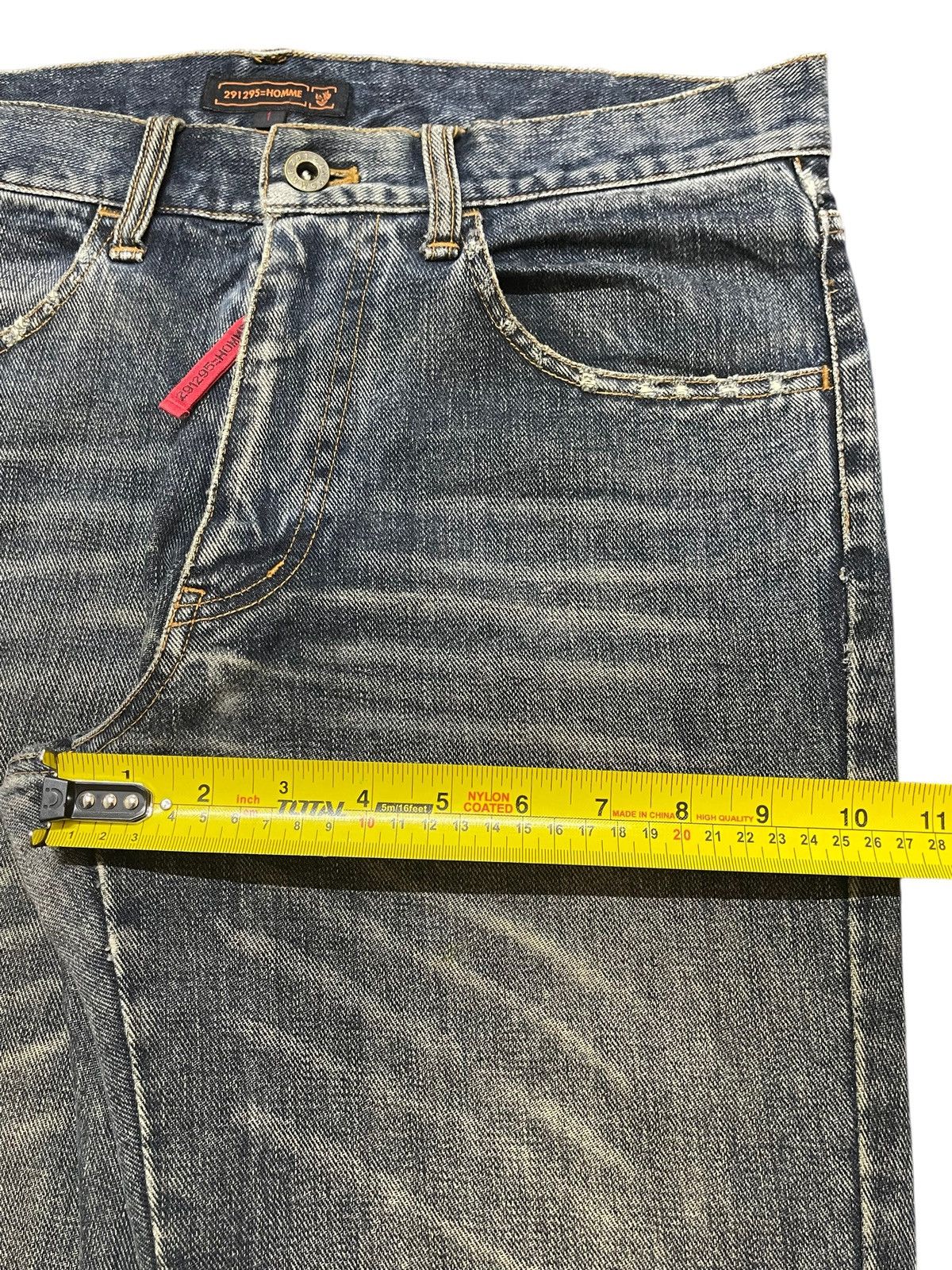 291295=Homme Vintage Japan 291295 Homme Mud Wash Faded Clawmark Loose Fit Size US 31 - 16 Thumbnail