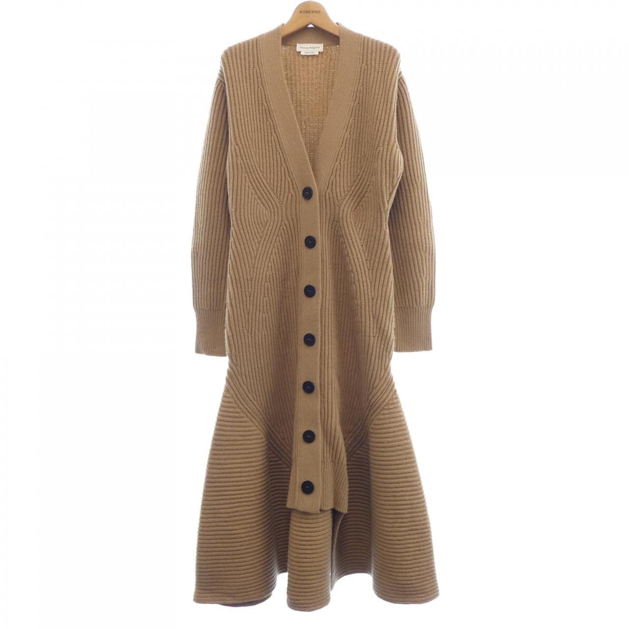 Alexander McQueen Alexander McQueen Alexander McQueen Long Cardigan Textile Outerwear 633694Q1AQY DUTY FREE for USA Size ONE SIZE - 1 Thumbnail