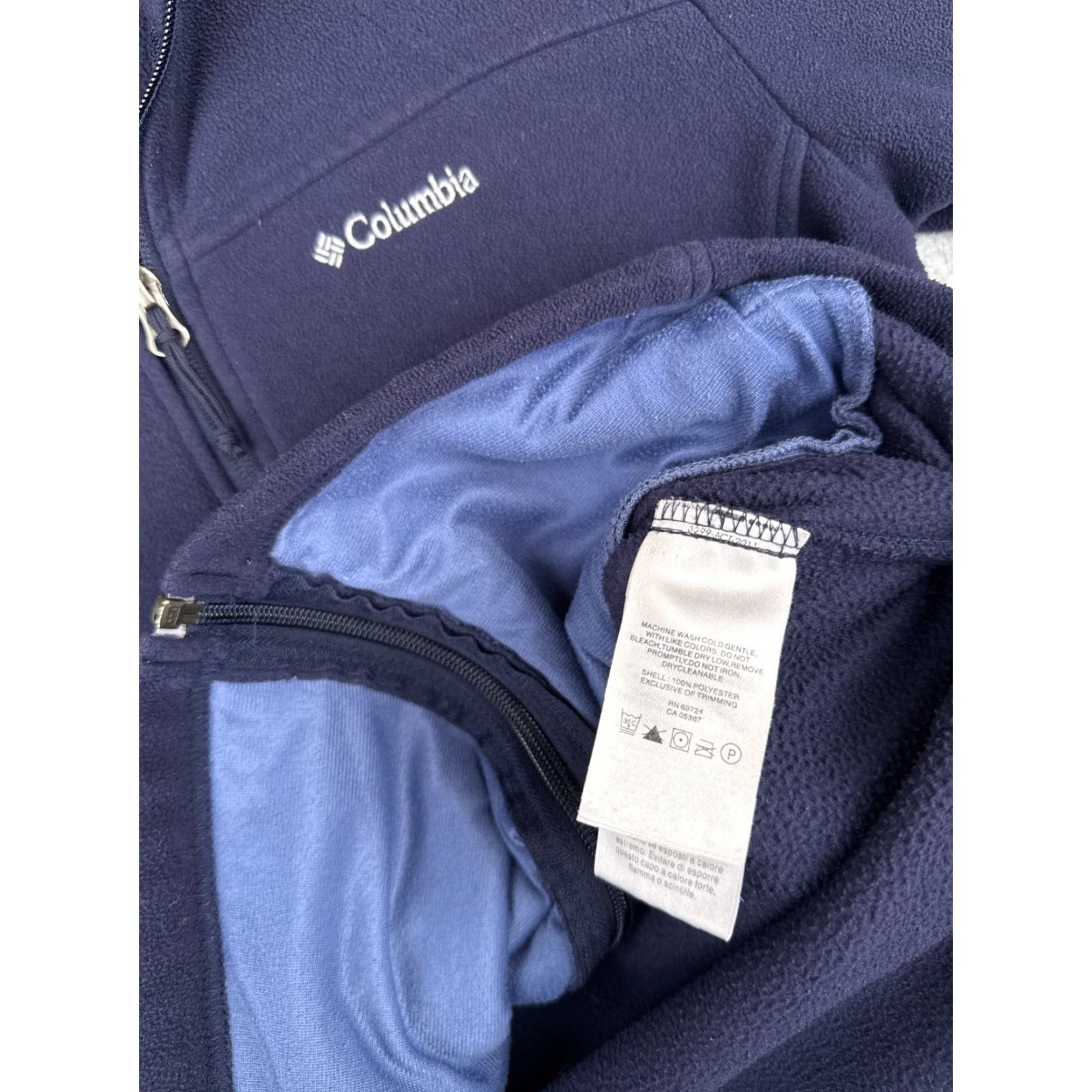 Vintage Columbia Jacket Womens Small Blue Full Zip 100% Polyester Fleece Mock Neck Size S / US 4 / IT 40 - 7 Thumbnail
