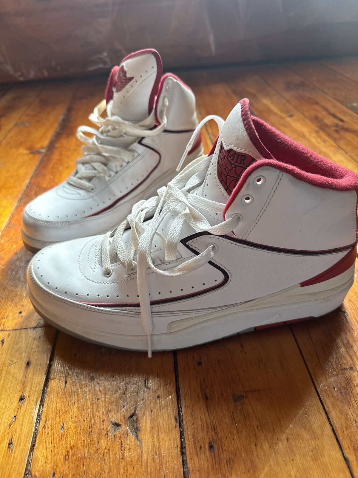 Jordan Brand Jordan 2 Retro White Red (2014) Size US 10.5 / EU 43-44 - 7 Thumbnail