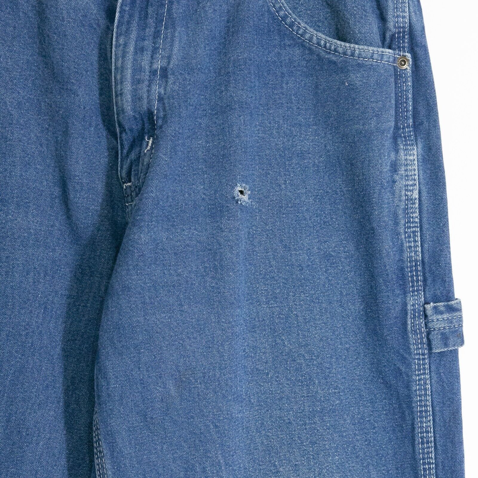 Vintage Vintage Key Workwear Denim Jeans - Distressed Dungaree Blue Size US 32 / EU 48 - 3 Thumbnail