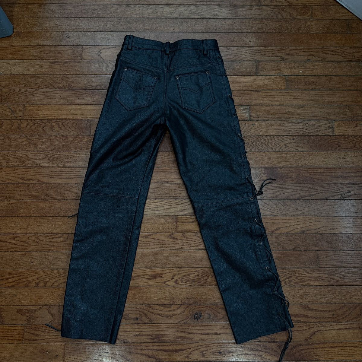 Genuine Leather Black Genuine Leather Pants Size US 28 / EU 44 - 2 Thumbnail