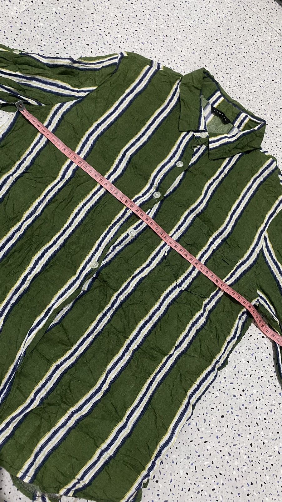 Japanese Brand Atmark Stripe Button Up Shirt Size M / US 6-8 / IT 42-44 - 11 Thumbnail