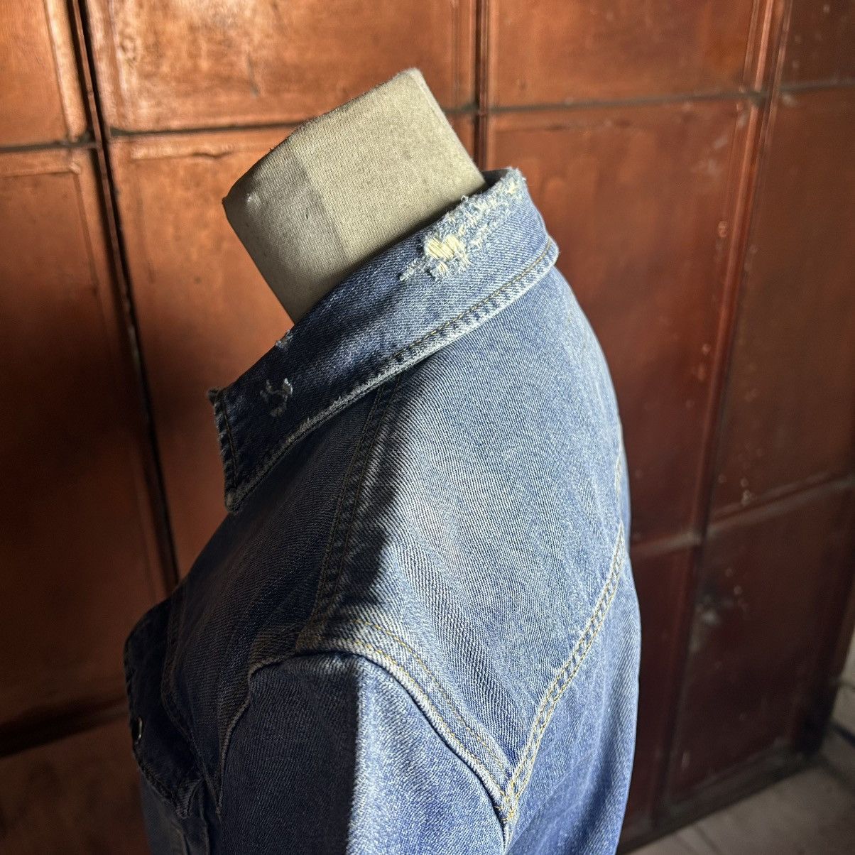 Saint Laurent Paris SAINT LAURENT PARIS Vintage Dresses Blue Denim Size L / US 10 / IT 46 - 8 Thumbnail