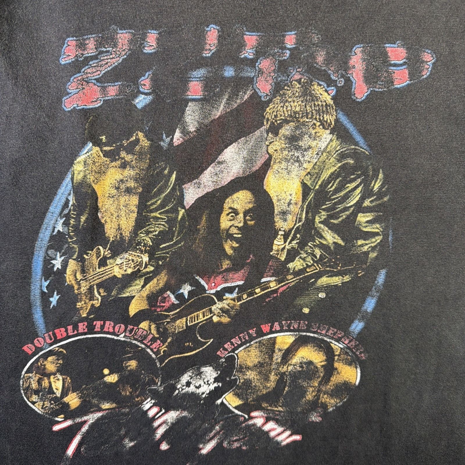 Band Tees Vintage ZZ Top Shirt XL Black 90s Faded Rock Band Tee Music Size US XL / EU 56 / 4 - 3 Thumbnail