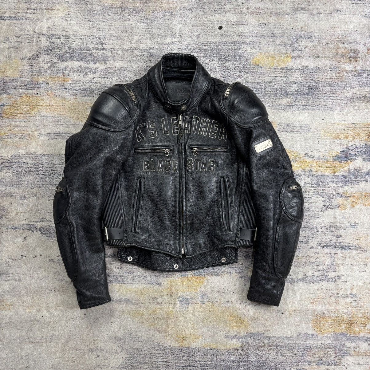 Kadoya KADOYA Black Star Leather Riders Jacket | Grailed