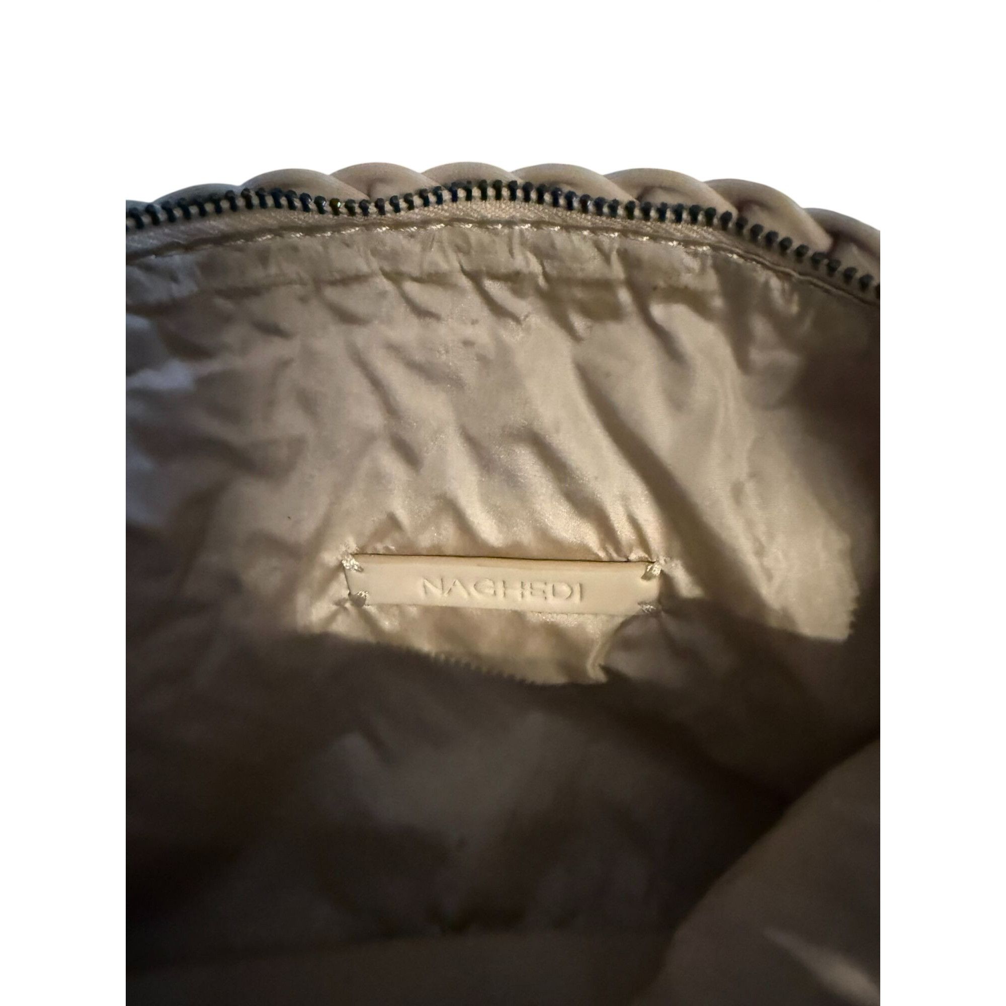 Other Naghedi Woven Beige Clutch Cosmetic Bag With Zipper Closure Size ONE SIZE - 6 Thumbnail