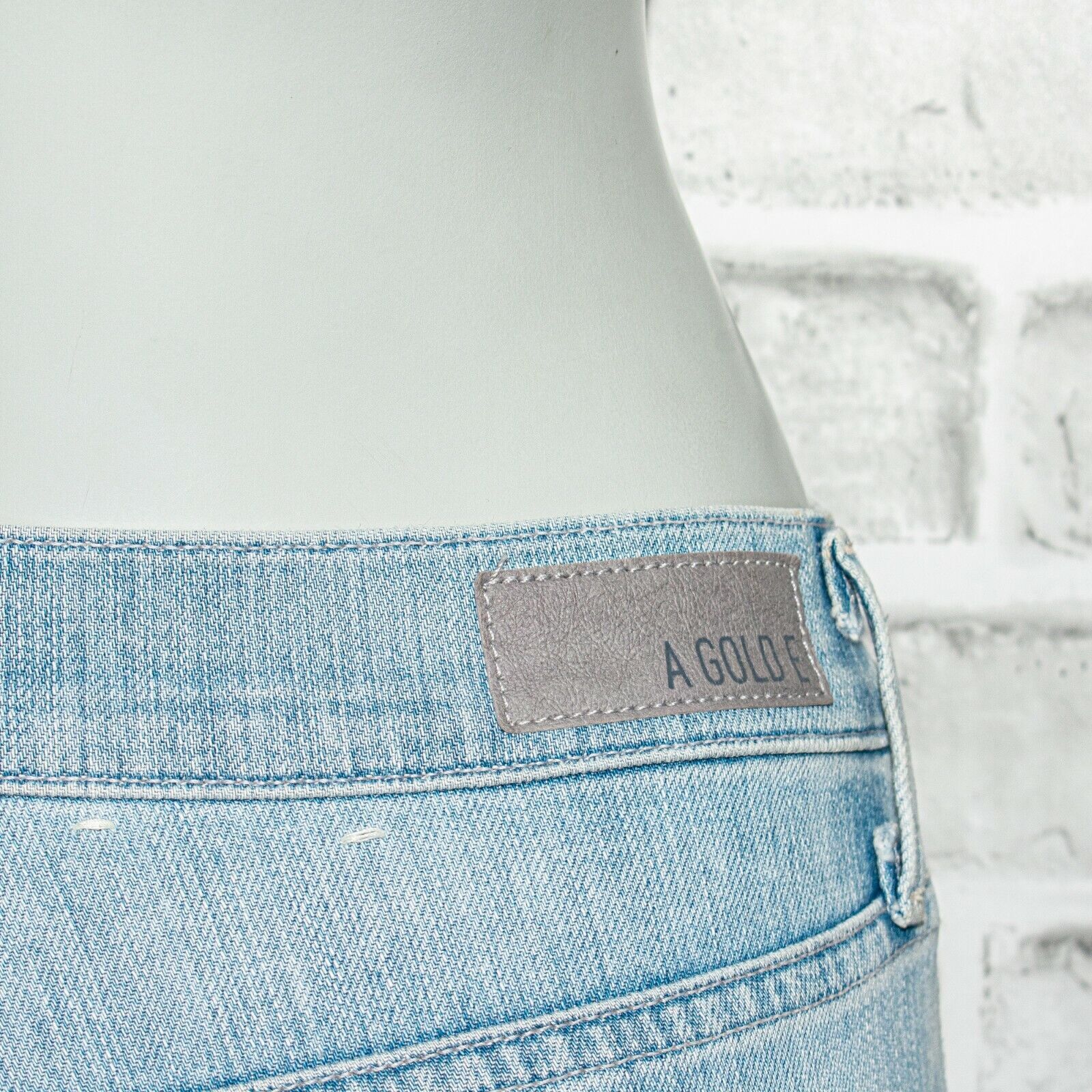 Agolde AGOLDE Sophie Skinny Denim Jeans light wash Rip distressed Size 24" / US 00 / IT 34 - 12 Thumbnail
