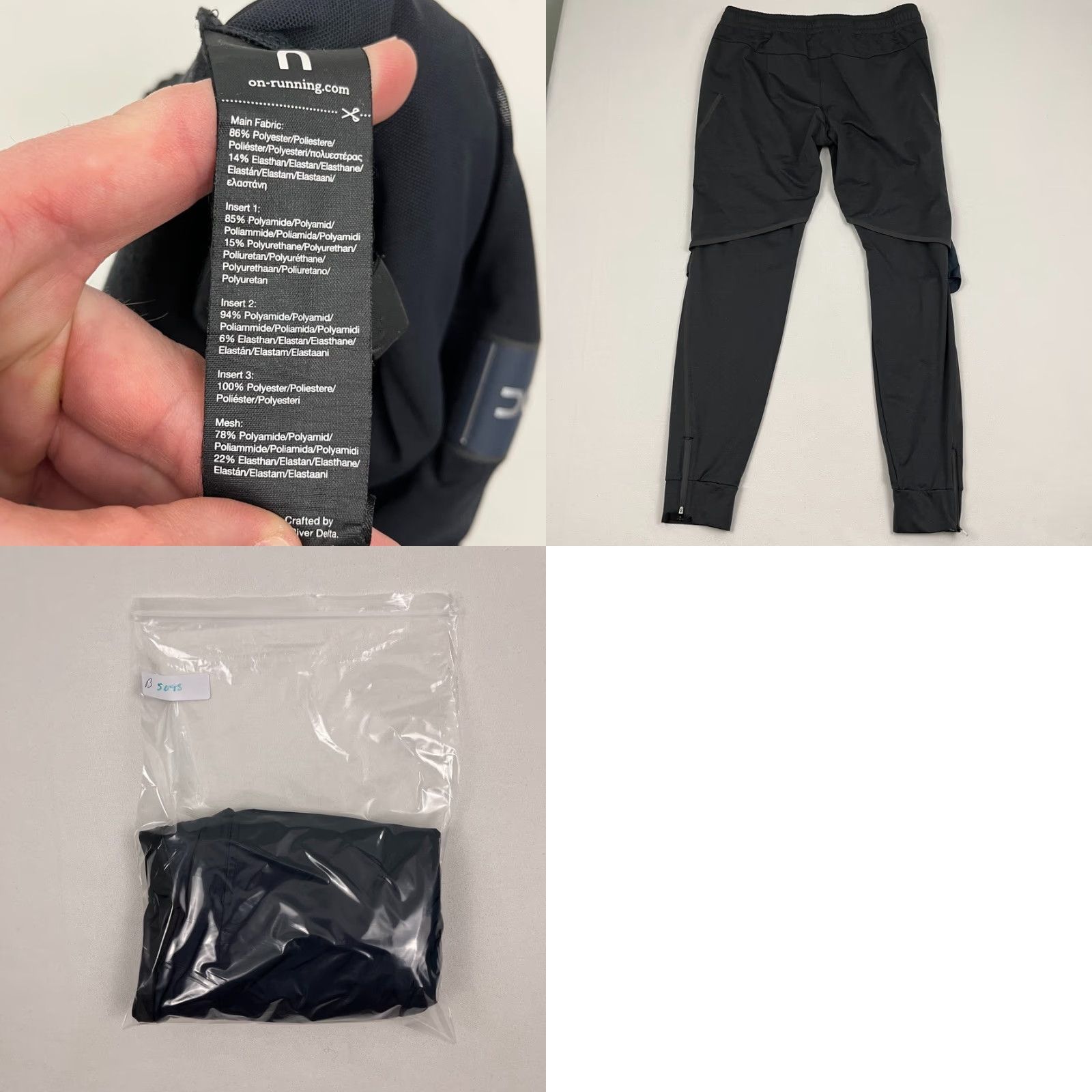 Vintage ON Running Pants Mens XL Blue Gray Active Swiss Performance Tights Ankle Zip Regular Rise 31 Inseam Long-For-Search Size US 36 / EU 52 - 8 Thumbnail