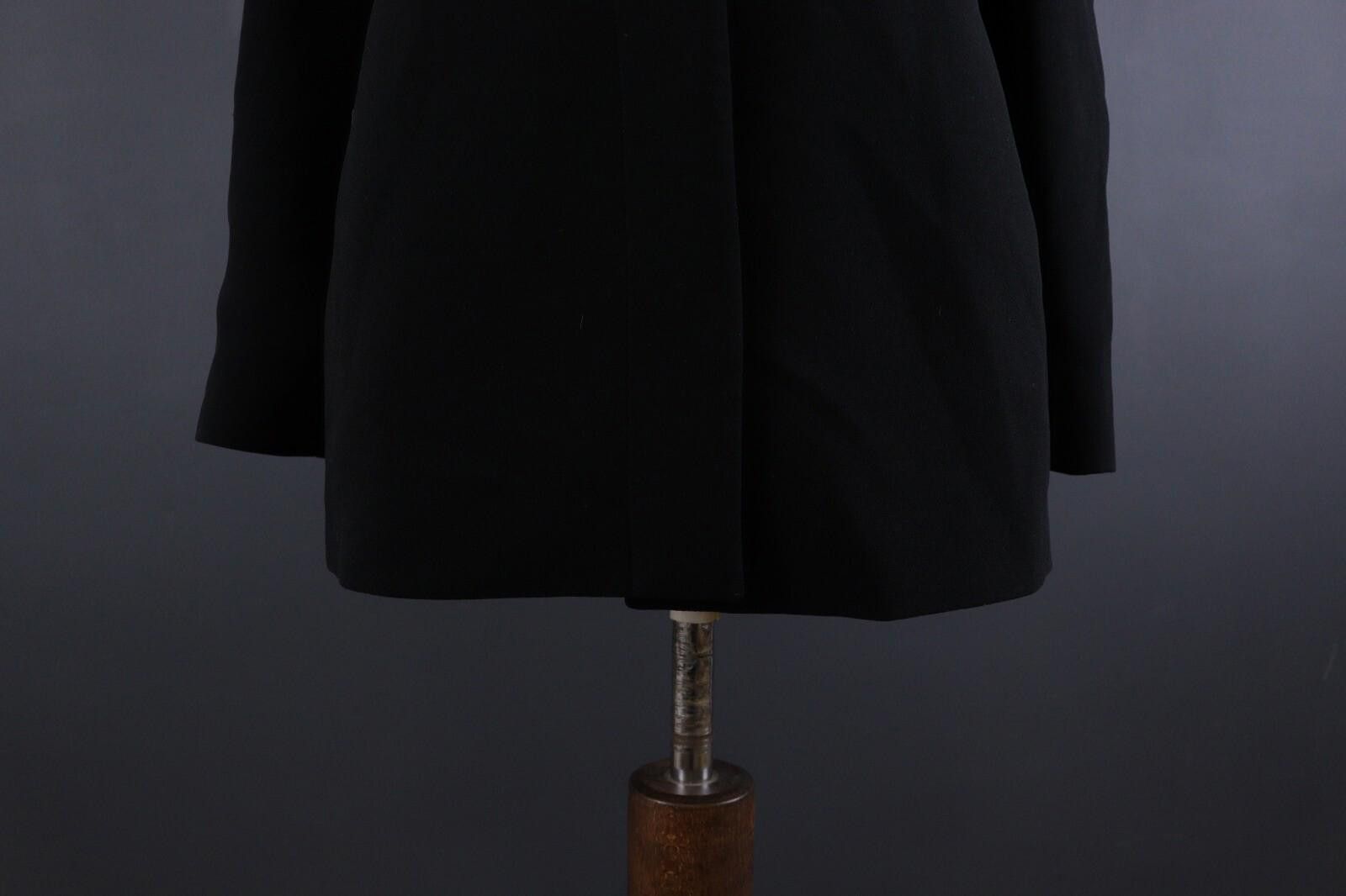 Designer Max Mara Black Wool Single Coat Jakcet GB 14 US 12 IT 46 Size XL / US 12-14 / IT 48-50 - 3 Thumbnail