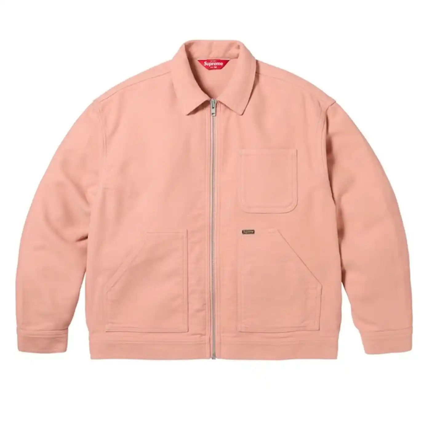 image of Supreme Moleskin Work Jacket in Dust Pink, Men's (Size Small)