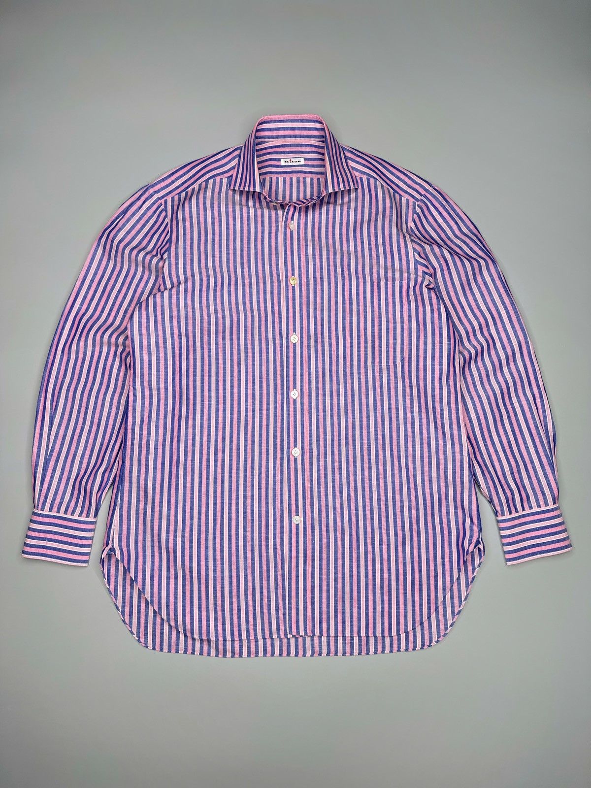 Kiton Kiton Linen Button Up Shirt Size US XL / EU 56 / 4 - 1 Thumbnail