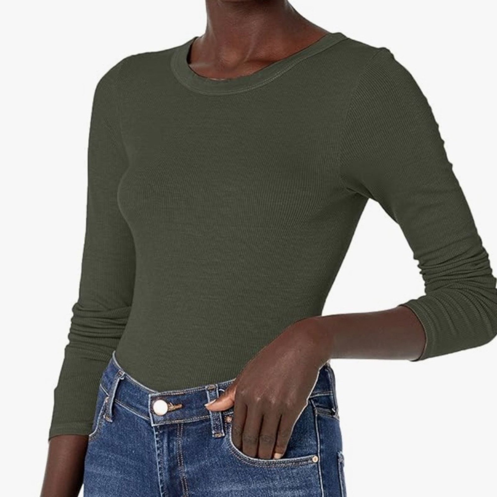 Enza Costa NEW Enza Costa Stretch Silk Rib Fitted Long Sleeve Top XS Size XS / US 0-2 / IT 36-38 - 1 Thumbnail