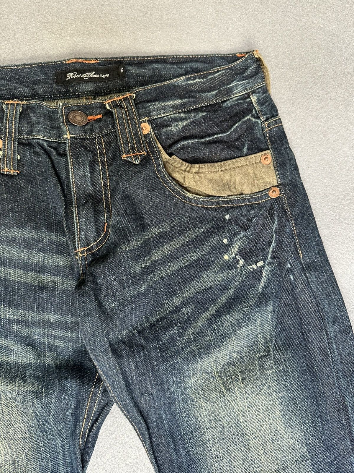 Japanese Brand FLARE Root Three Design Denim Size US 30 / EU 46 - 10 Thumbnail