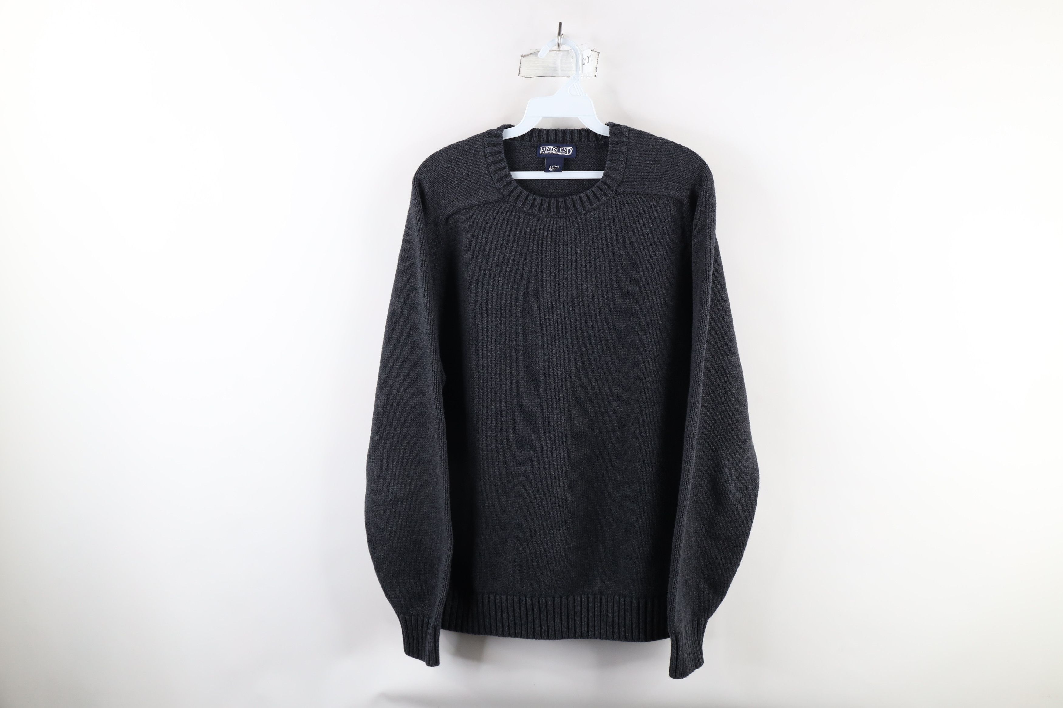 Lands' End × Vintage Vintage 90s Lands End Blank Cotton Knit