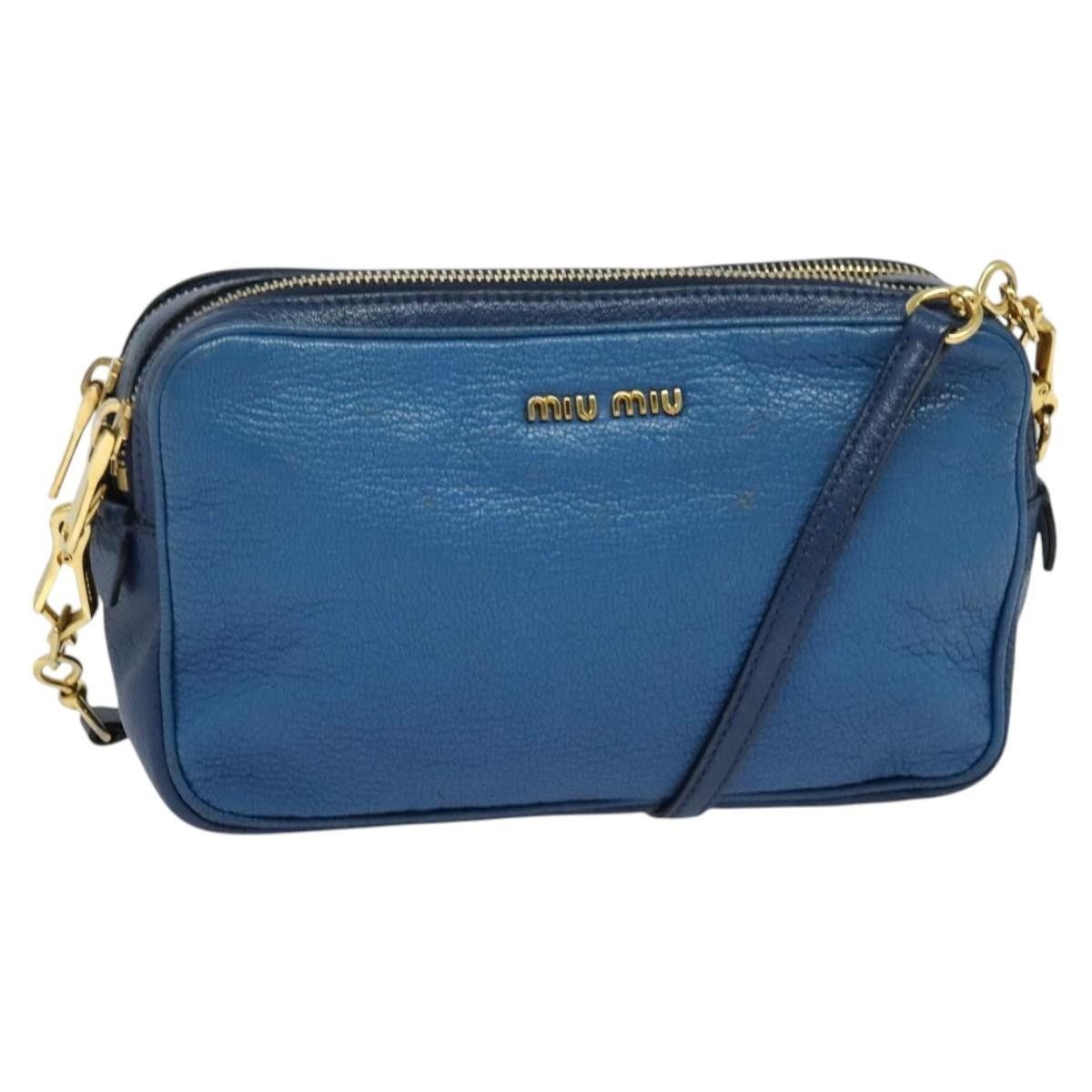 Miu Miu Miu Miu Madras Double Zip Crossbody Bag Leather Size ONE SIZE - 1 Thumbnail
