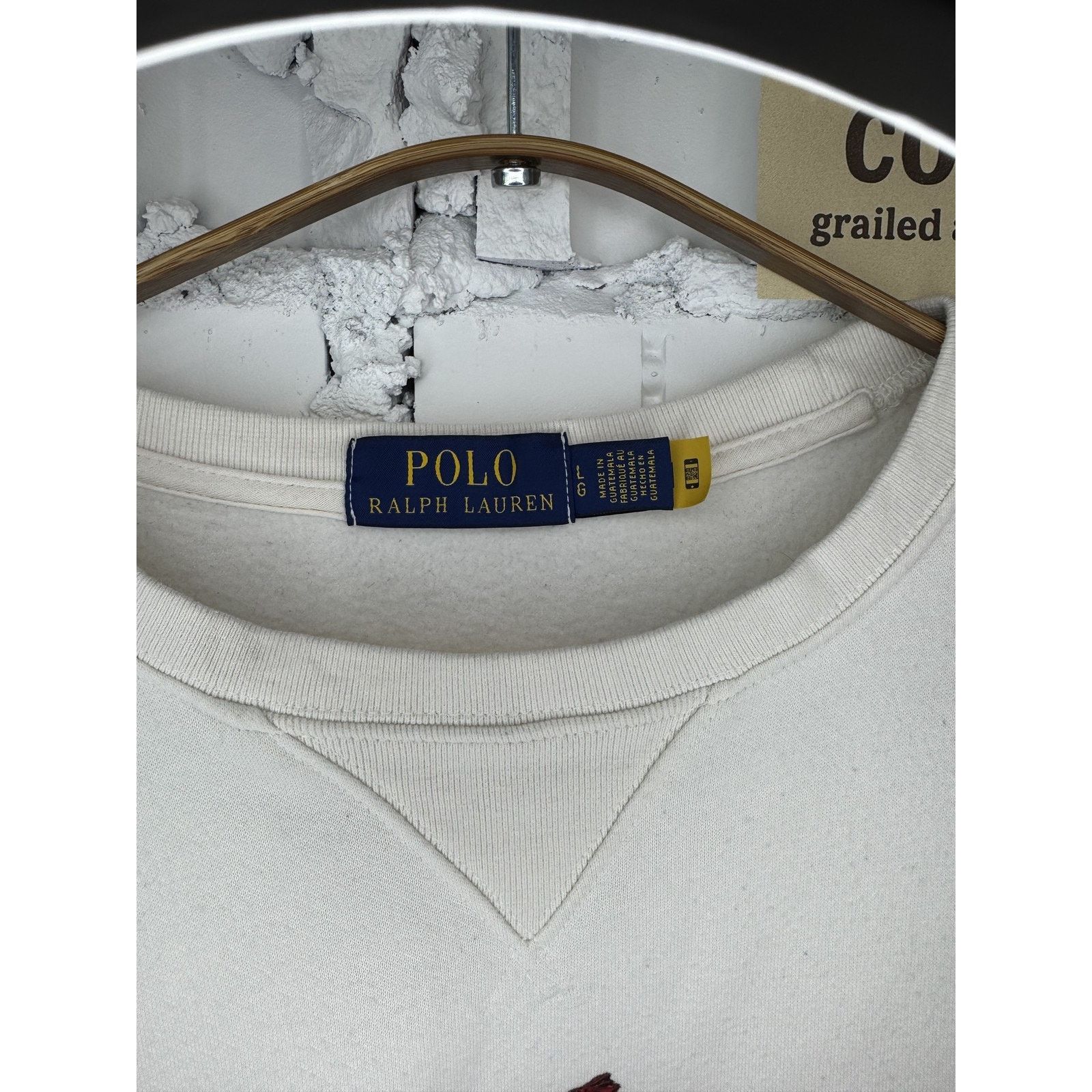 Polo Ralph Lauren Polo Ralph Lauren Polo Bear Sweatshirt White Crewneck Size US L / EU 52-54 / 3 - 3 Thumbnail