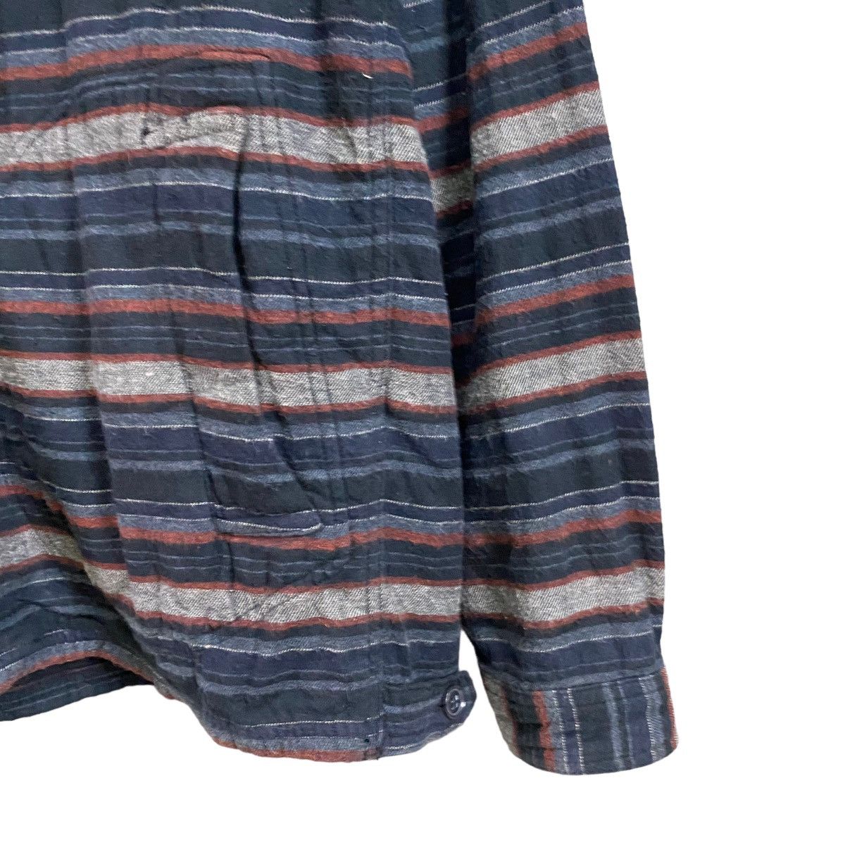 Global Work × Japanese Brand Global Work Stripe cotton jacket button up Size US L / EU 52-54 / 3 - 6 Thumbnail