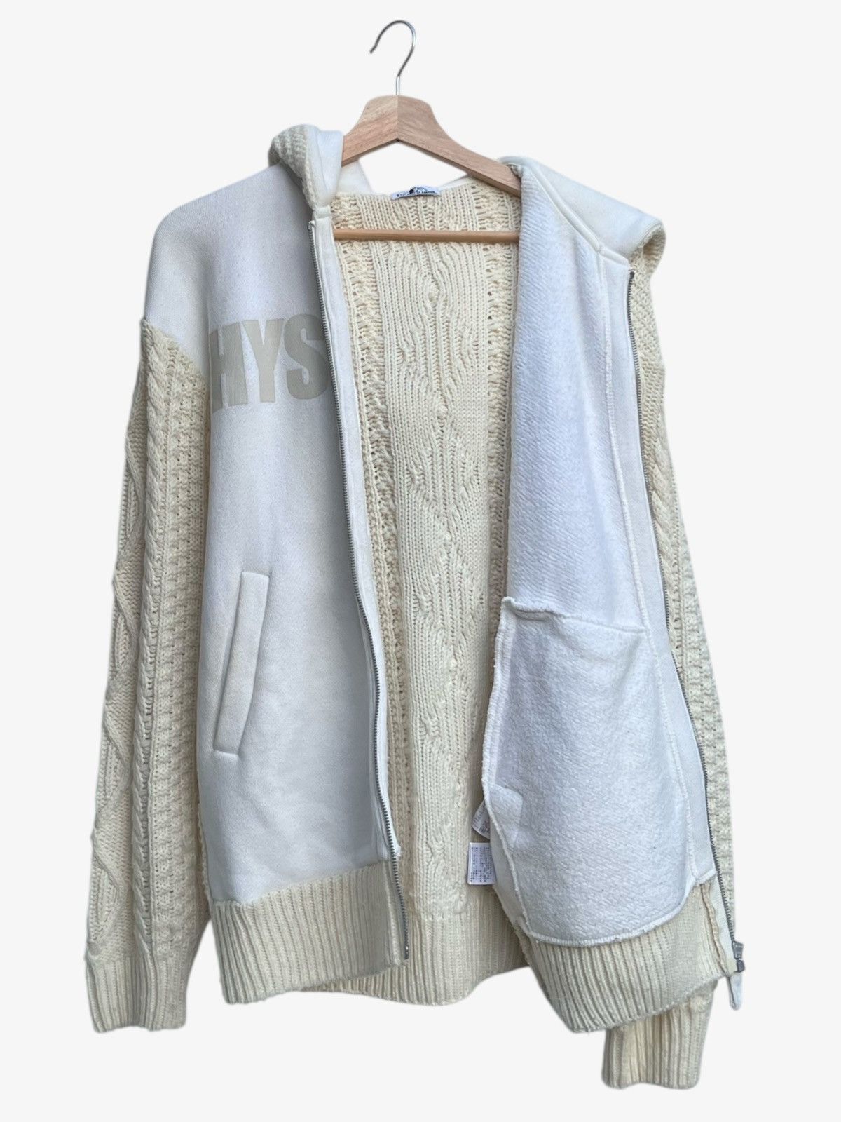 Hysteric Glamour Hysteric Glamour Chunky Knit Zip Up Hoodie Size US M / EU 48-50 / 2 - 2 Thumbnail