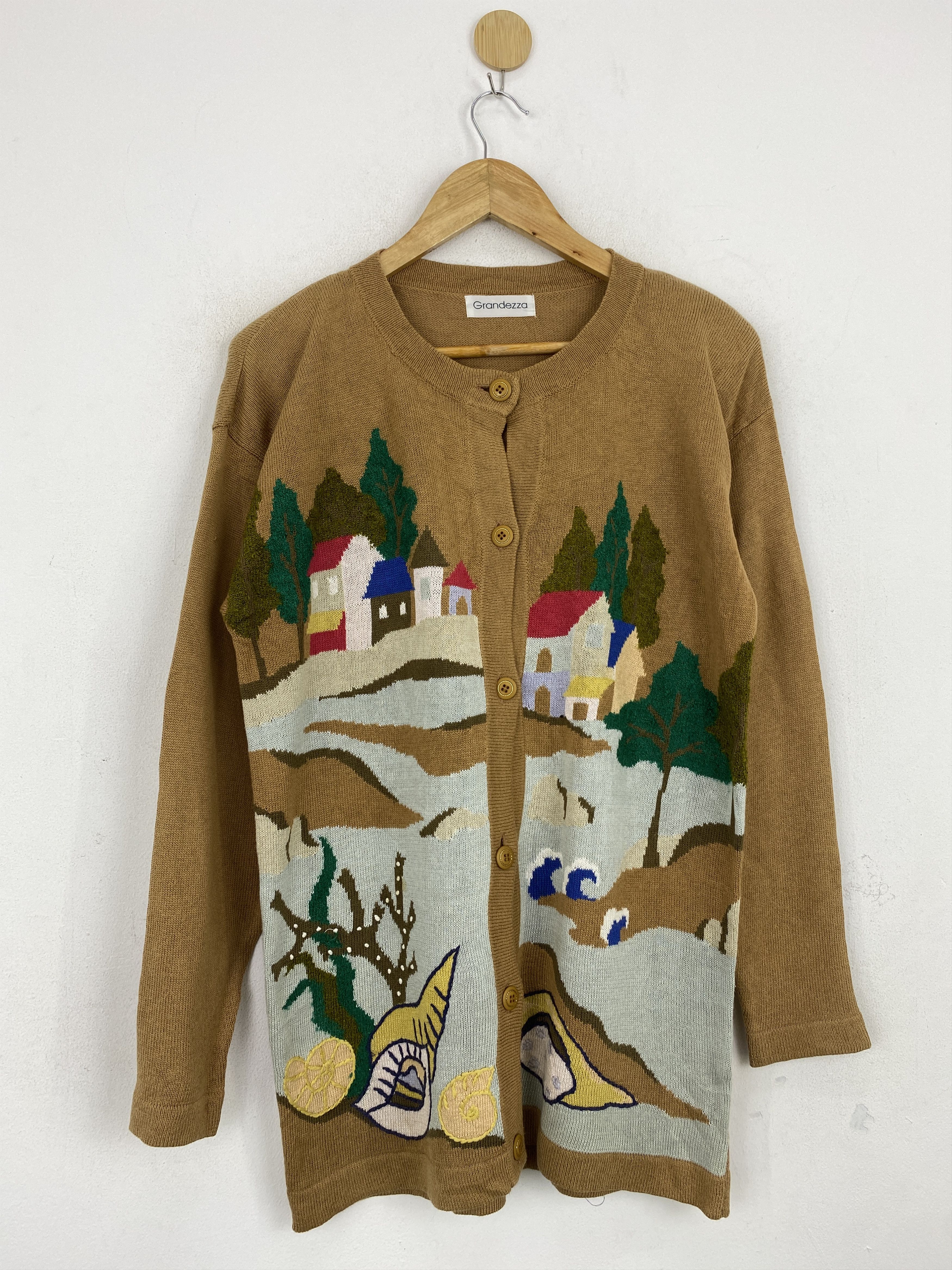 Japanese Brand Vintage Japanese Brand Art Button Up Knit-Jacket J1884 Size US M / EU 48-50 / 2 - 1 Thumbnail