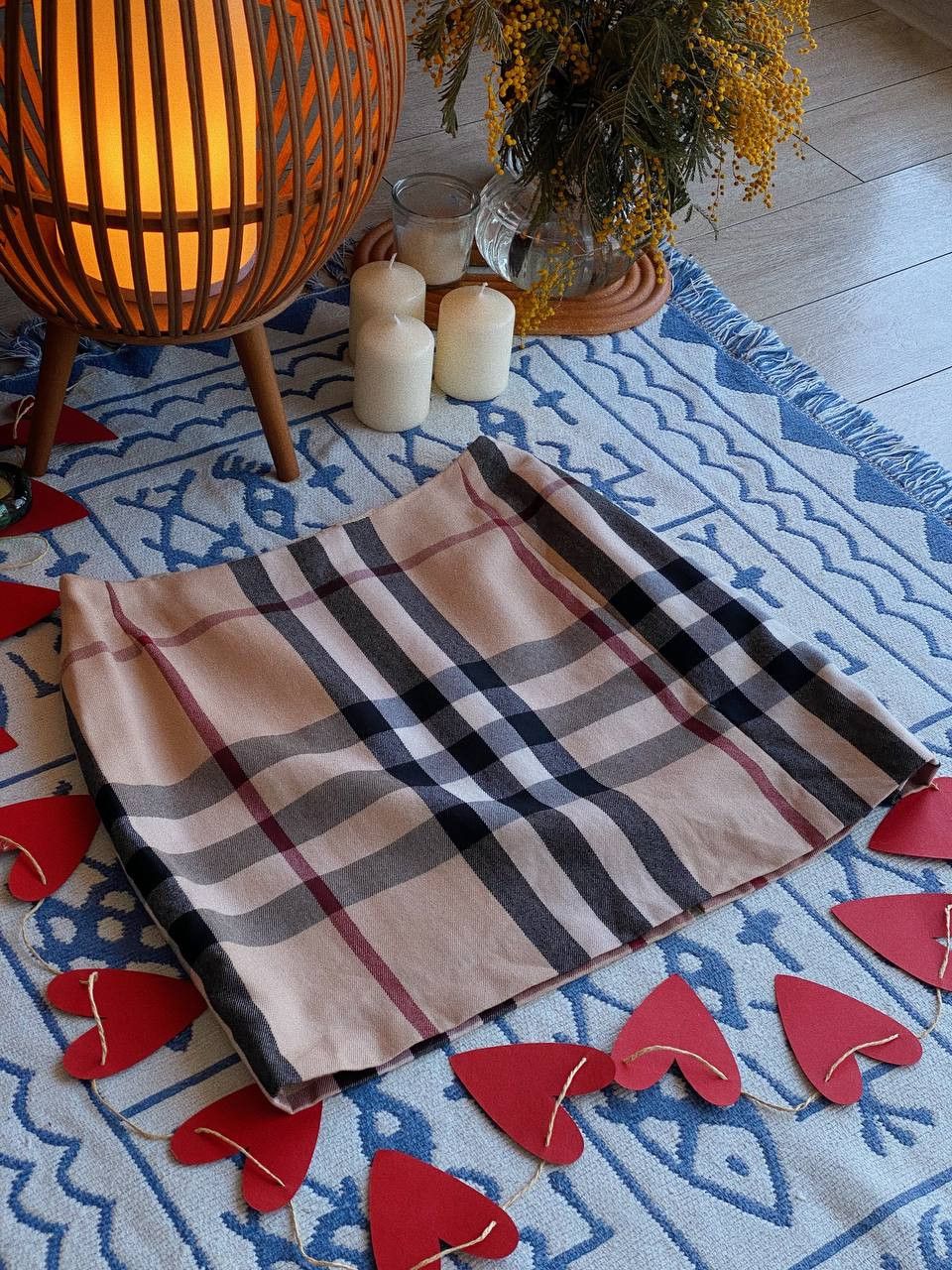 Burberry Burberry Nova Check Skirt Beige Wool Size 32" / US 10 / IT 46 - 5 Thumbnail