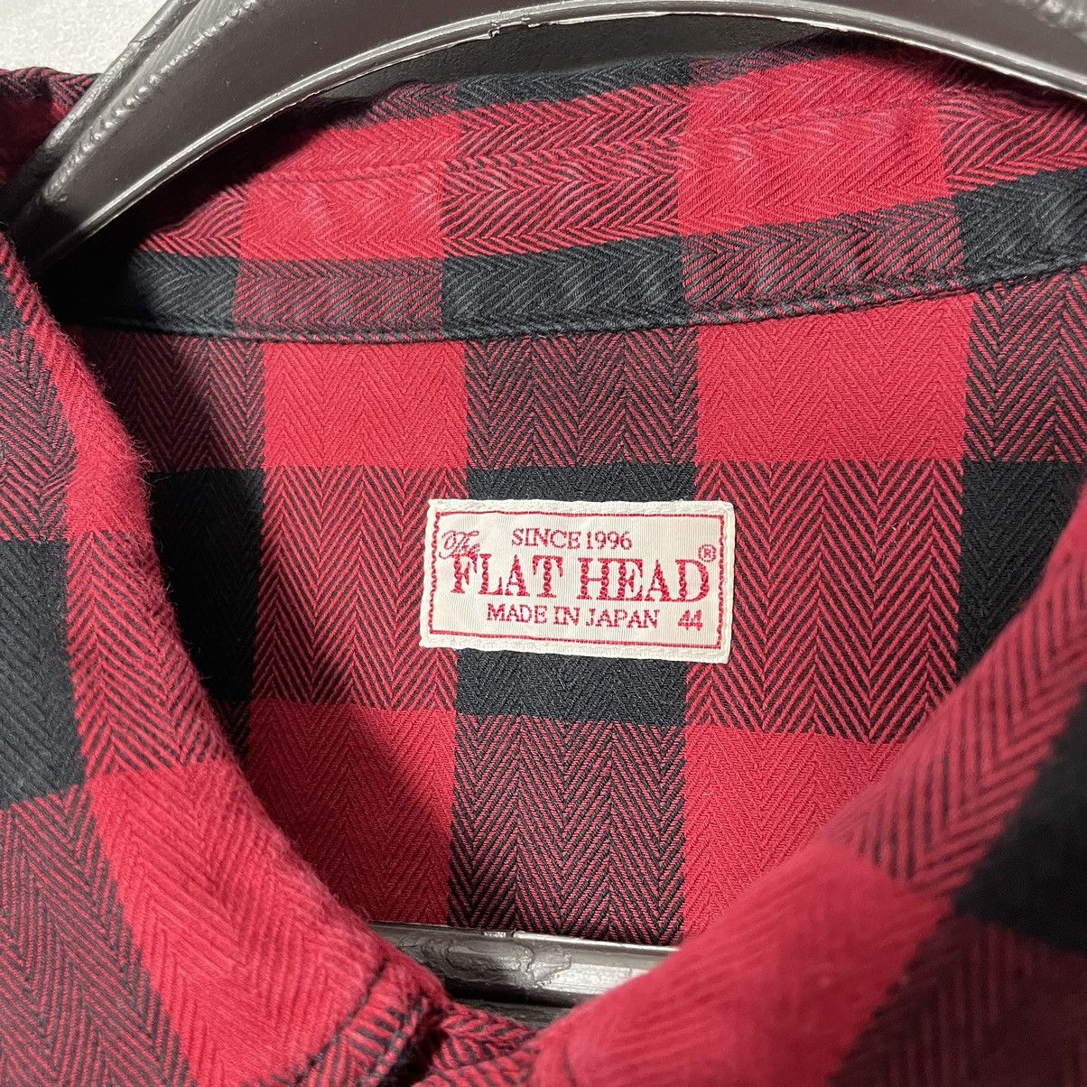 The Flat Head The Flat Head Ombré Check Western Shirt Black/Red Size US L / EU 52-54 / 3 - 7 Thumbnail