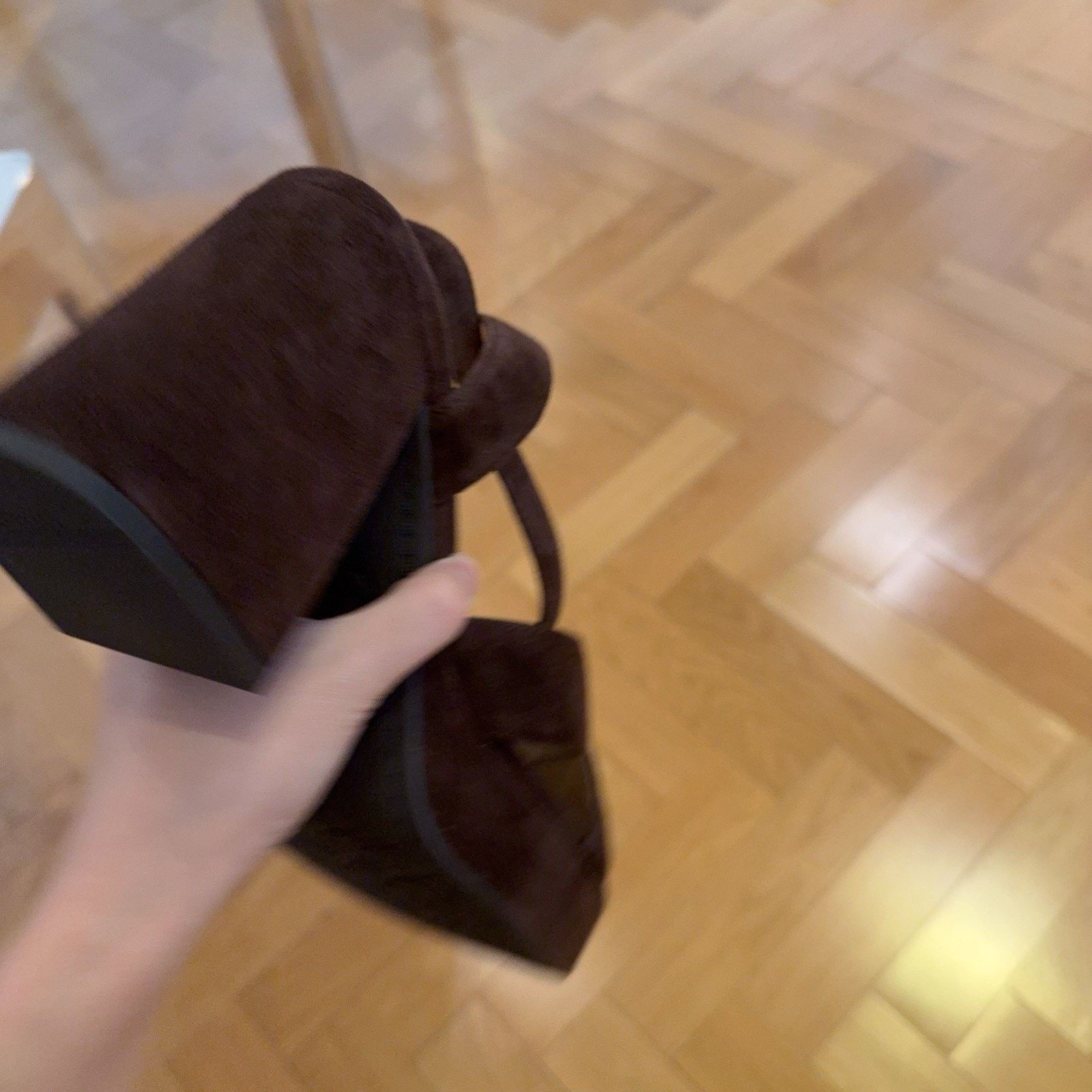 Coach NEW COACH Women's Block Heel Sandal Velvet CCI07 Maple us 8 Size US 8 / IT 38 - 3 Thumbnail