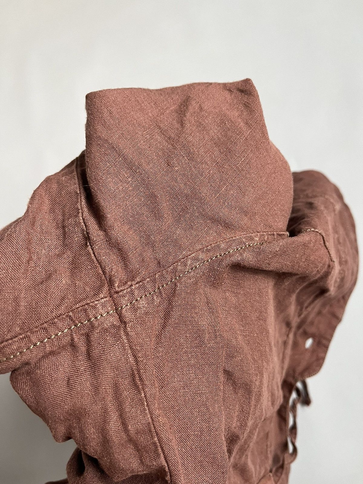 Transit TRANSIT PAR SUCH 350 Brown Linen Lightweight Blazer Jacket Size L / US 10 / IT 46 - 17 Thumbnail