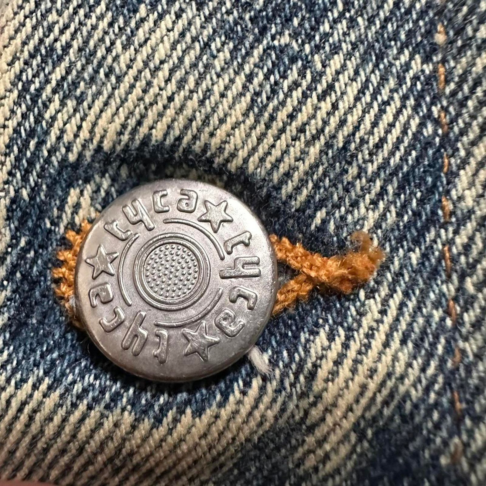 Vintage Acid Wash Denim Jacket Endangered Species Panda Embossed L Size US L / EU 52-54 / 3 - 5 Thumbnail