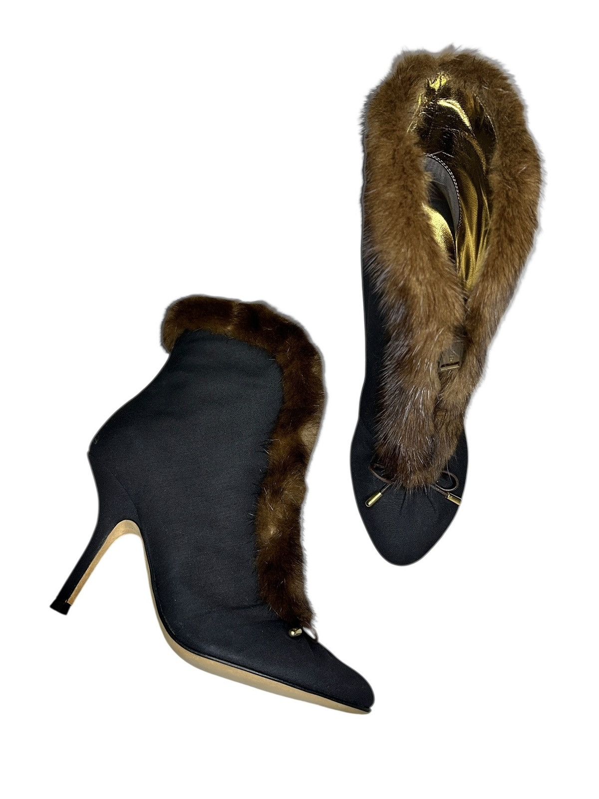 Dsquared2 00s Fur Trimmed Zip Boots Size US 6 / IT 36 - 1 Thumbnail