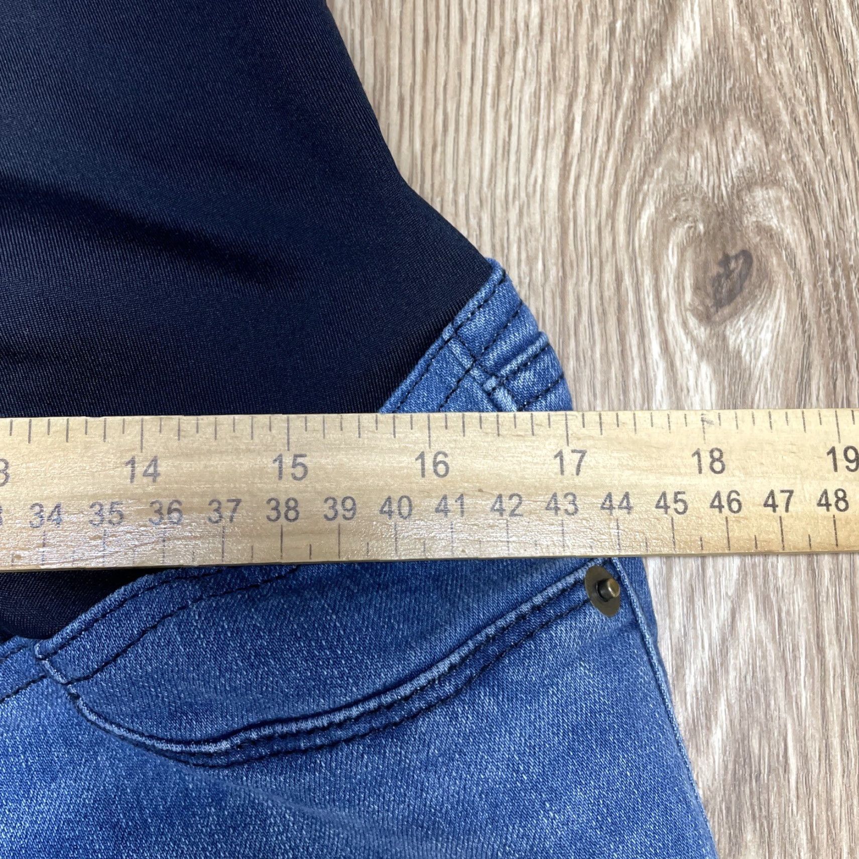 Vintage VINTAGE Ingrid & Isabel Maternity Jegging Jeans Size 10 Blue Stretch Skinny Womens Size 32" / US 10 / IT 46 - 5 Thumbnail