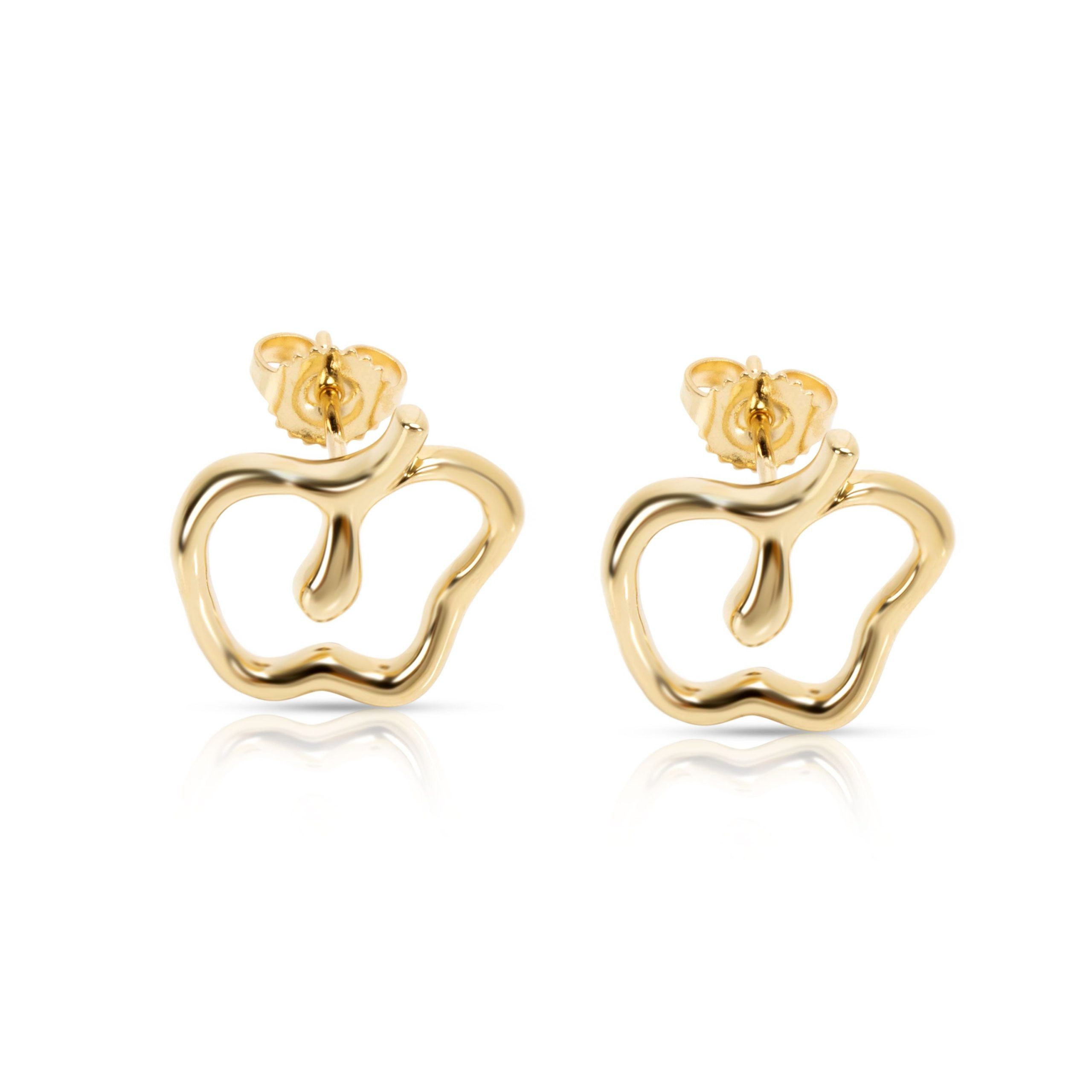 Tiffany & Co. Elsa Peretti Apple Earrings in 18K Yellow Gold