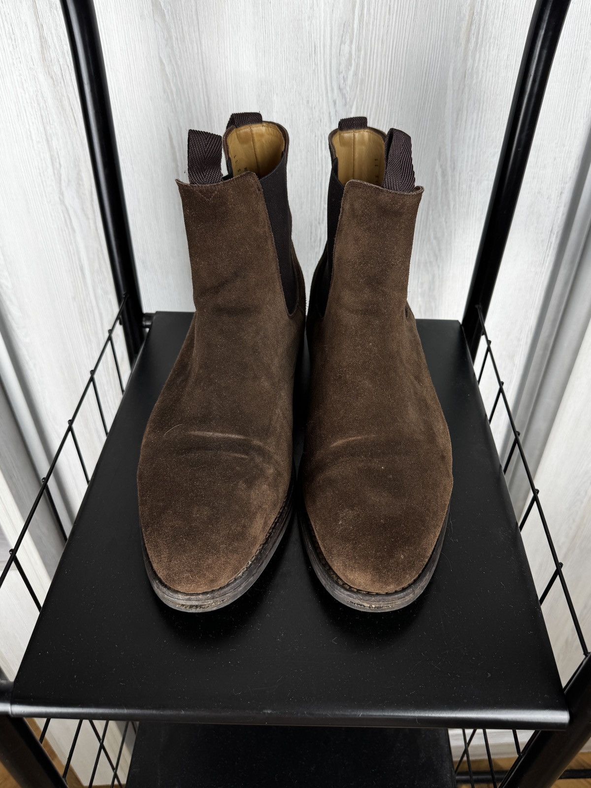 MORJAS Morjas Brown Suede Leather Chelsea Boots size UK11 US12 Size US 12 / EU 45 - 5 Thumbnail