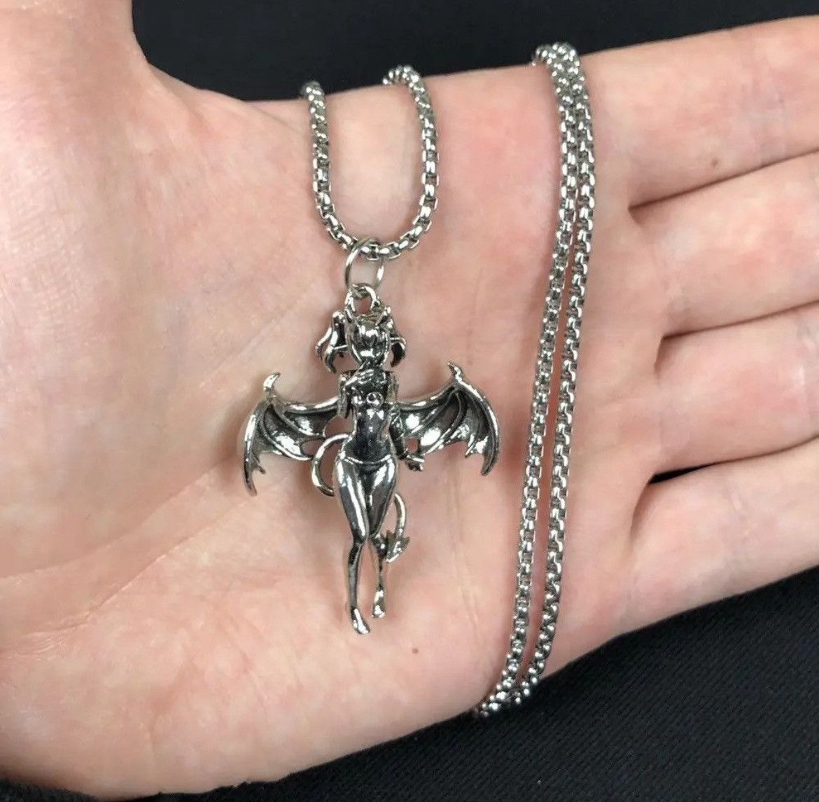 Jewelry Demon Girl Necklace Punk Chain Size ONE SIZE - 1 Thumbnail