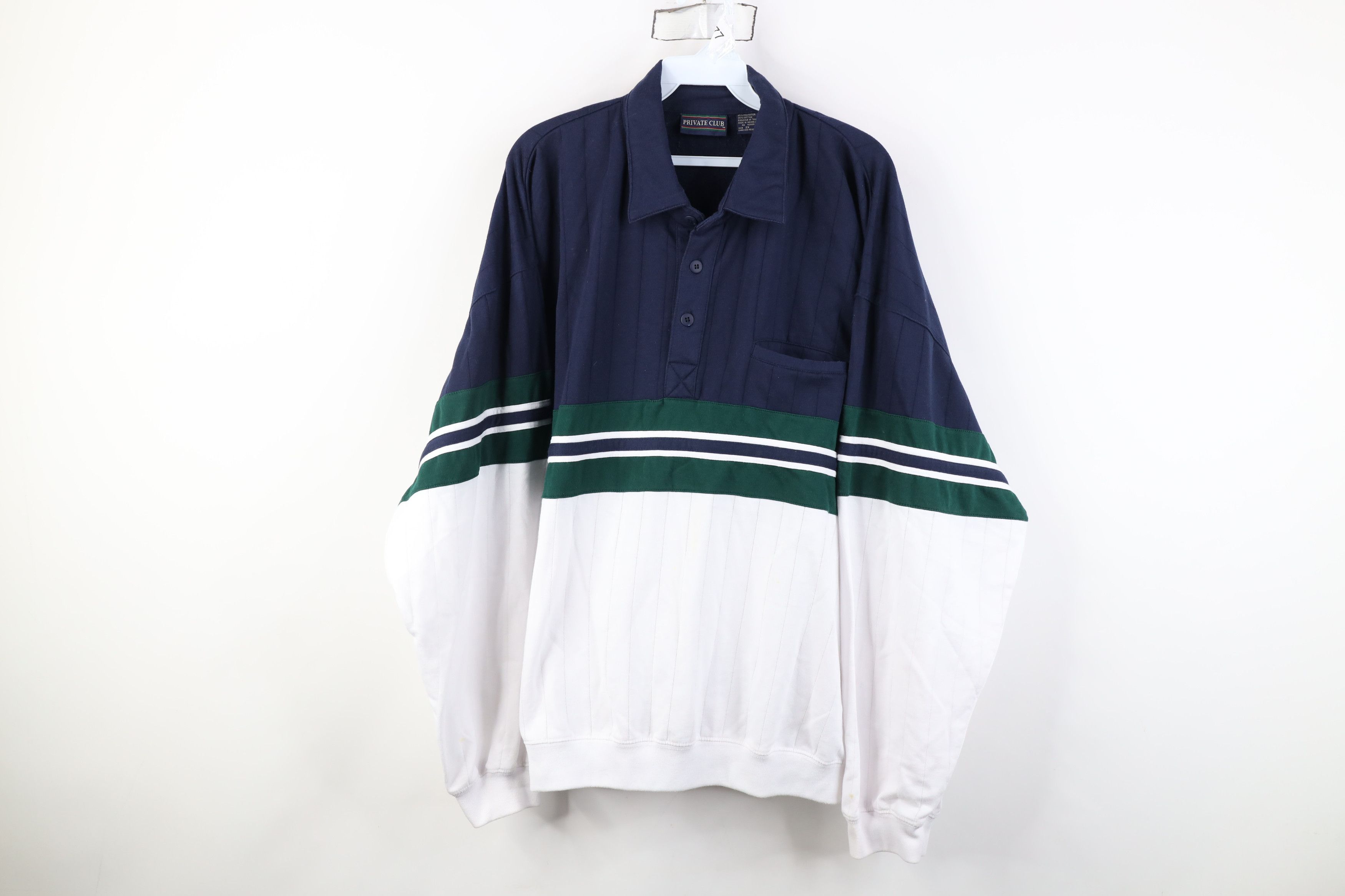 Vintage Vintage 90s Streetwear Pullover Long Sleeve Rugby Polo Size US XXL / EU 58 / 5 - 1 Thumbnail