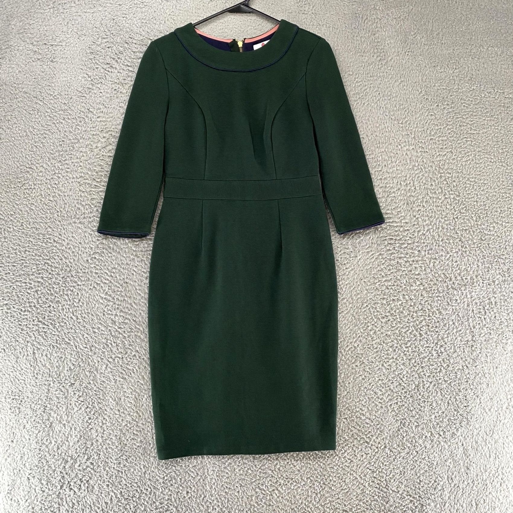 Boden Boden Mia Dress Womens 6 Petite Ottoman Green Sheath Corporate Career Work Dress Size M / US 6-8 / IT 42-44 - 2 Thumbnail