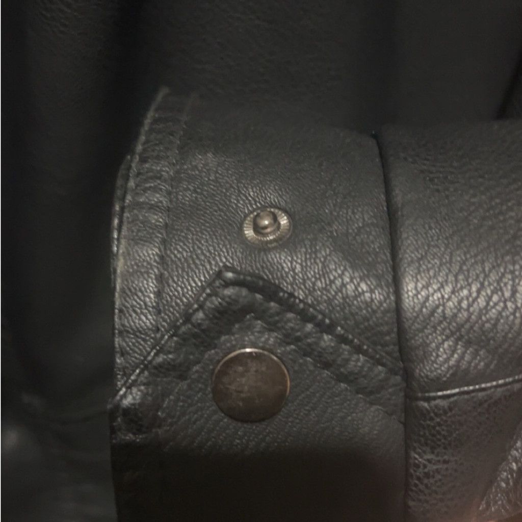 Other Fried Denim NYC men's faux Black leather jacket w pockets Size US XXL / EU 58 / 5 - 8 Thumbnail