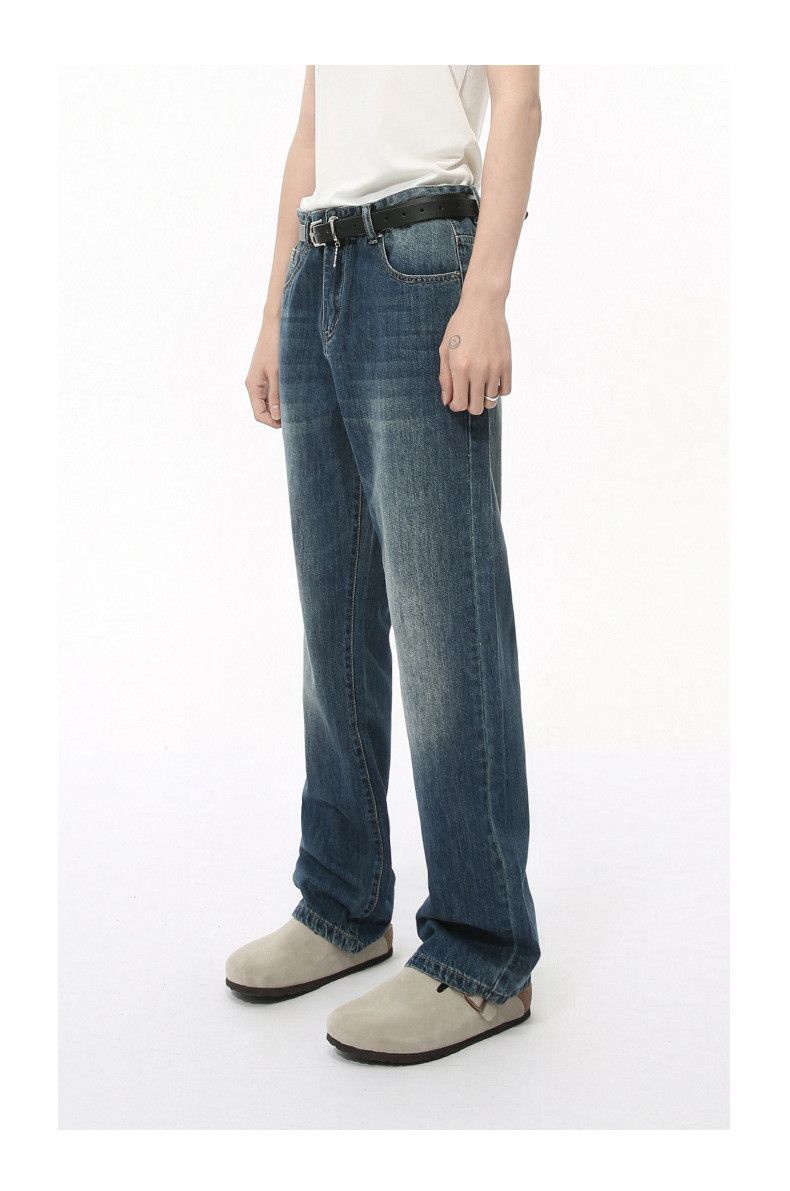 Japanese Brand × Jean Japanese retro straight fashionable loose washed jeans Size US 32 / EU 48 - 6 Thumbnail