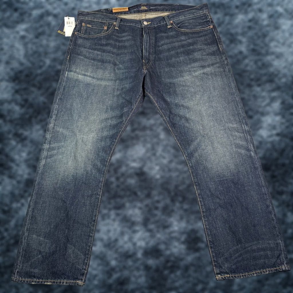 Polo Ralph Lauren Polo Ralph Lauren Jeans Mens 40x30 Blue NEW The Hampton Relaxed Straight Denim Size US L / EU 52-54 / 3 - 1 Thumbnail